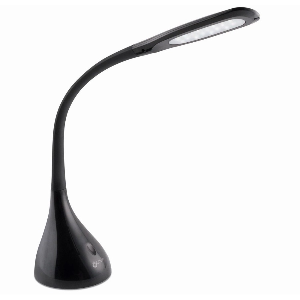 OttLite Creative Curves LED Desk Lamp with Adjustable Neck - ‎ Black - No Cord